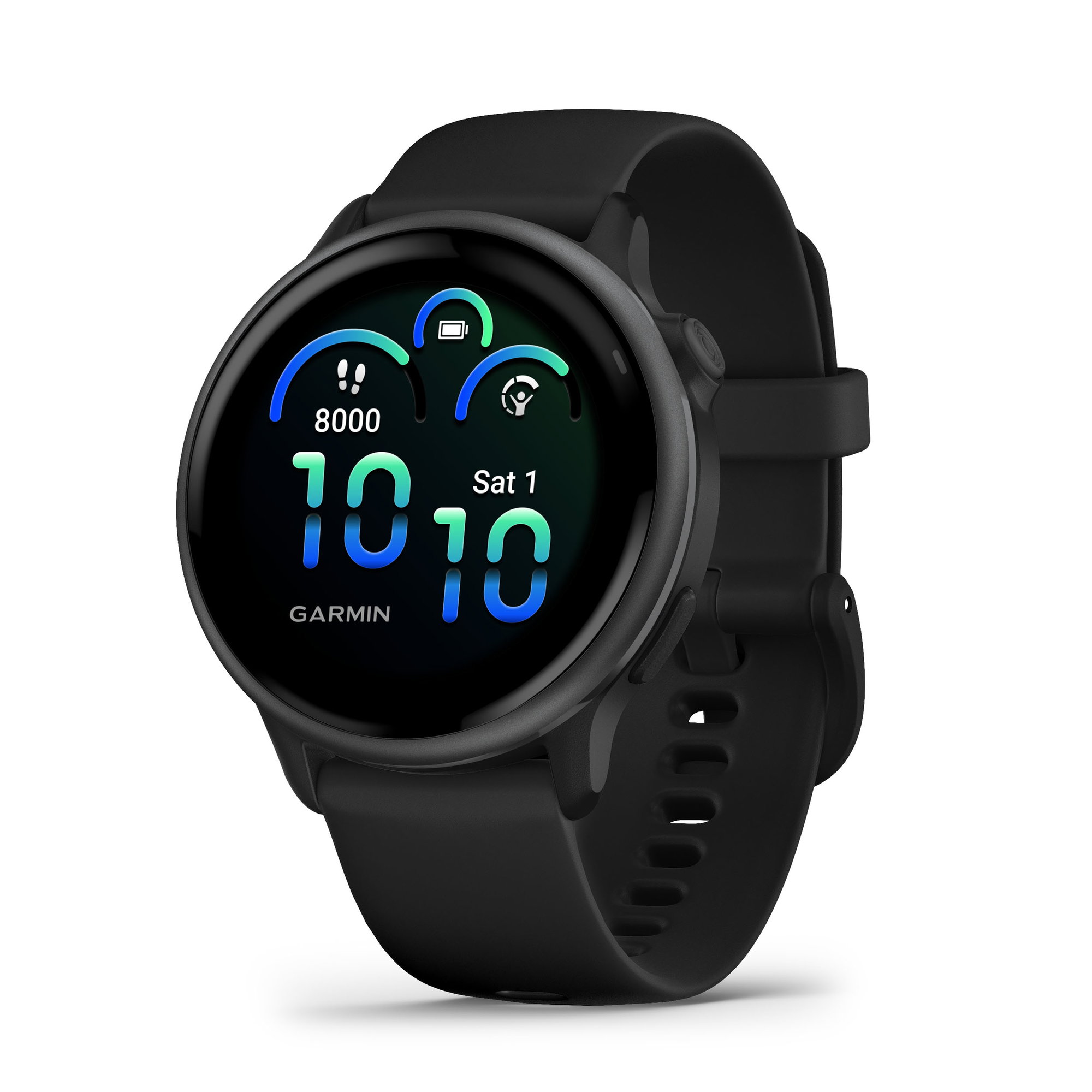 Watches Garmin - vivoactive 6 smartwatch cu GPS și AMOLED - ramă gri slate din aluminiu - carcasă neagră şi bratara din silicon