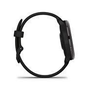 Garmin - vivoactive 6 smartwatch cu GPS și AMOLED - ramă gri slate din aluminiu - carcasă neagră şi bratara din silicon