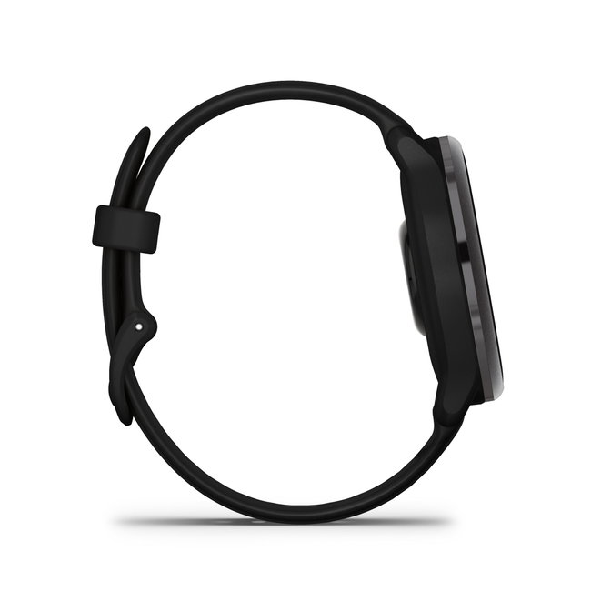 Garmin - vivoactive 6 smartwatch cu GPS și AMOLED - ramă gri slate din aluminiu - carcasă neagră şi bratara din silicon