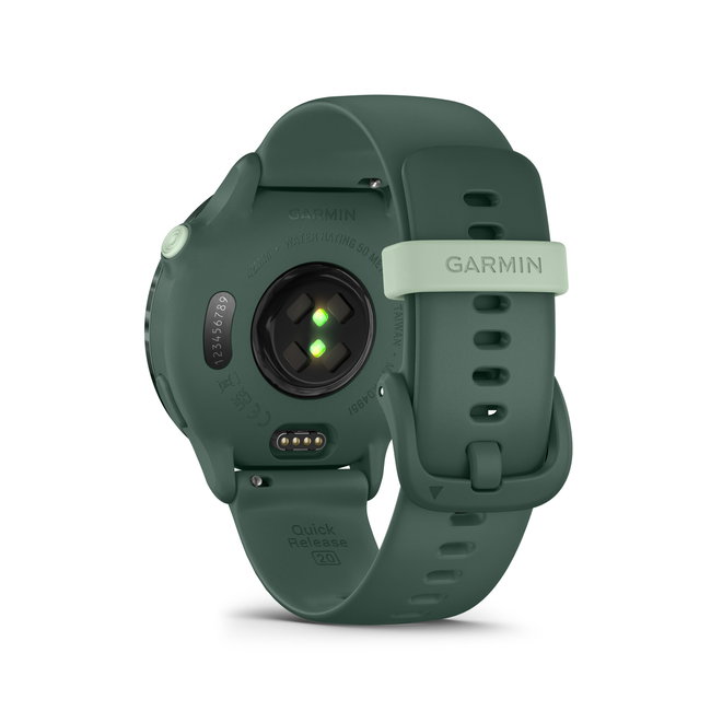Garmin - vivoactive 6 smartwatch cu GPS și AMOLED - ramă și carcasă verde Jasper - bratara din silicon verde Jasper