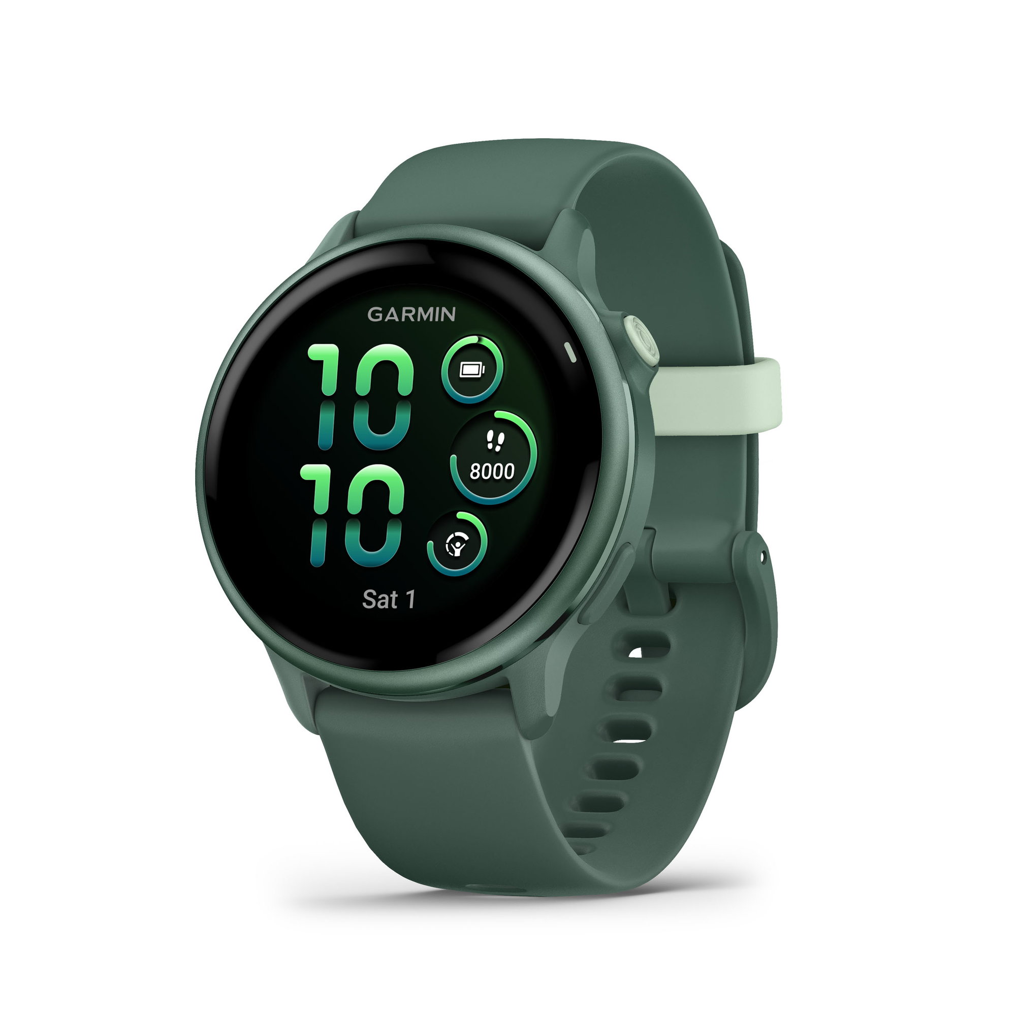Watches Garmin - vivoactive 6 smartwatch cu GPS și AMOLED - ramă și carcasă verde Jasper - bratara din silicon verde Jasper