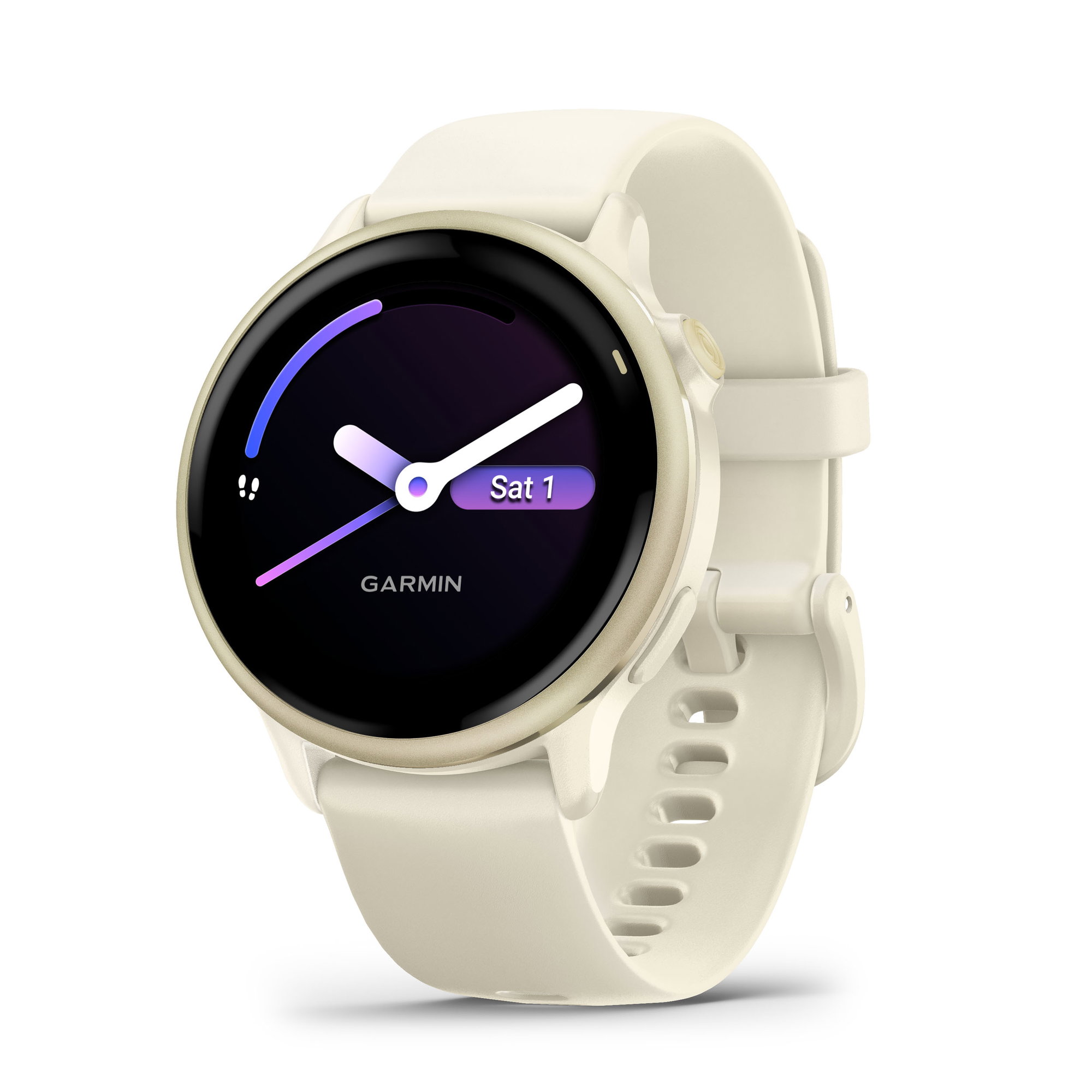 Watches Garmin - vivoactive 6 smartwatch cu GPS și AMOLED - ramă lunar gold - carcasă lunar şi bratara din silicon Bone