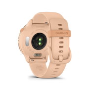 Garmin - vivoactive 6 smartwatch cu GPS și AMOLED - ramă și carcasă roz Metallic Pink Dawn - bratara din silicon roz Pink Dawn