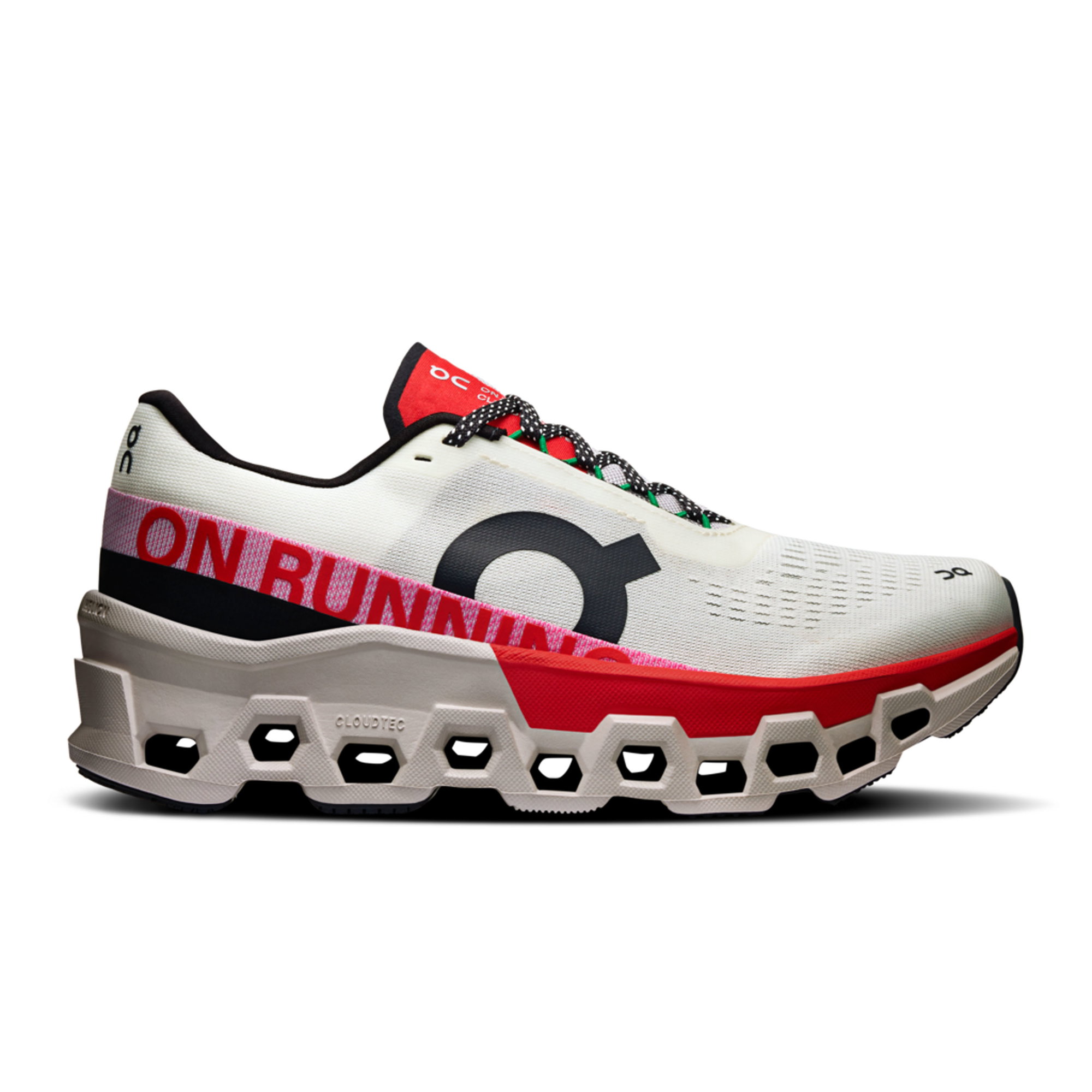On On - pantofi alergare - Cloudmonster 2 W - Ivory | Red
