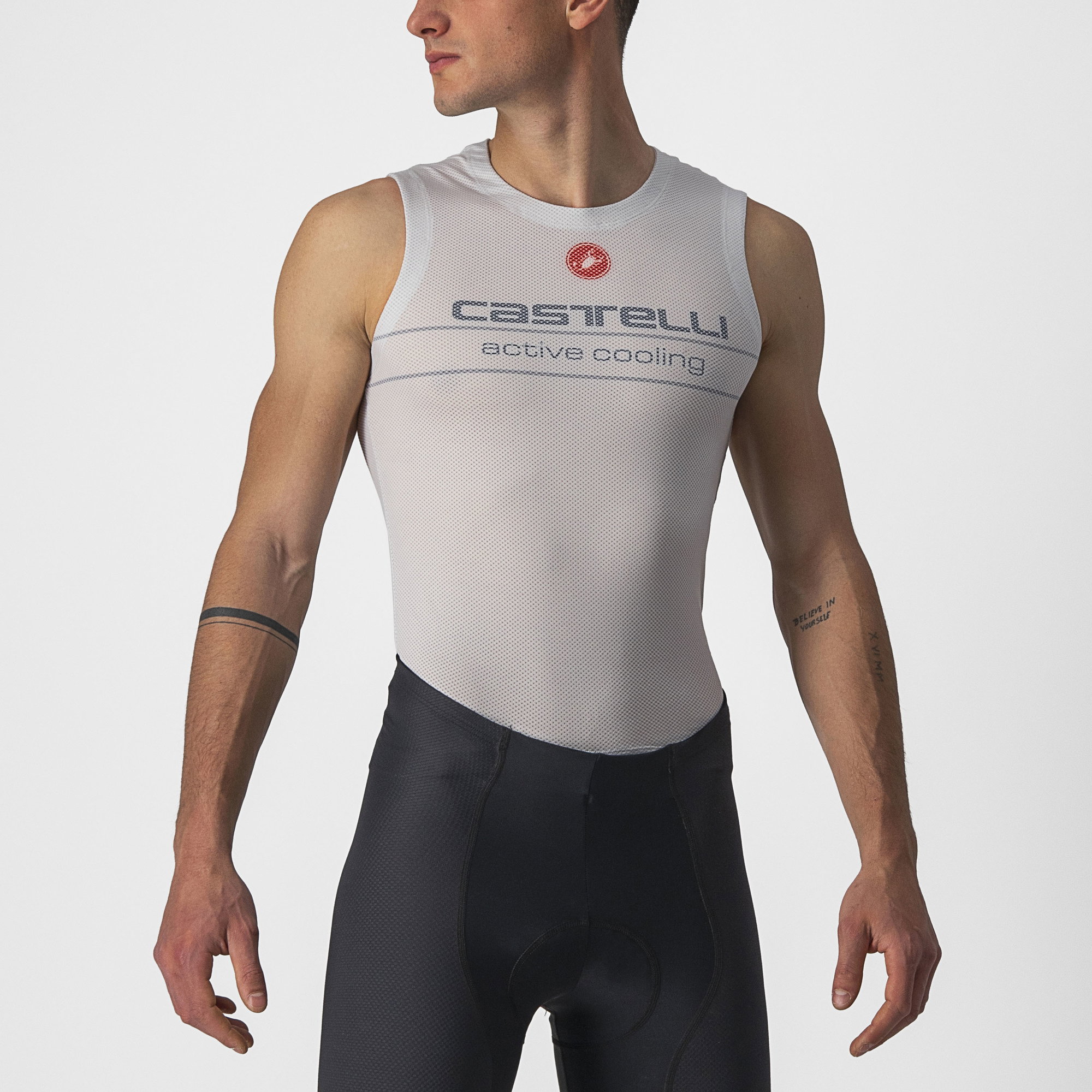 Castelli Castelli - bluza de corp fara maneci - Active Cooling Sleeveless - 25-35 gr C - gri argintiu