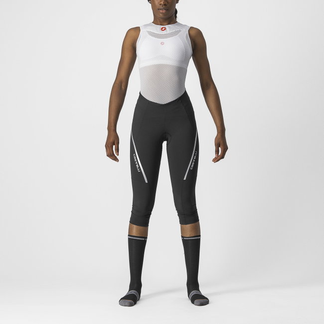 Castelli - pantaloni ciclism 3/4 cu bretele - Velocissima 3 Knicker - negru | argintiu