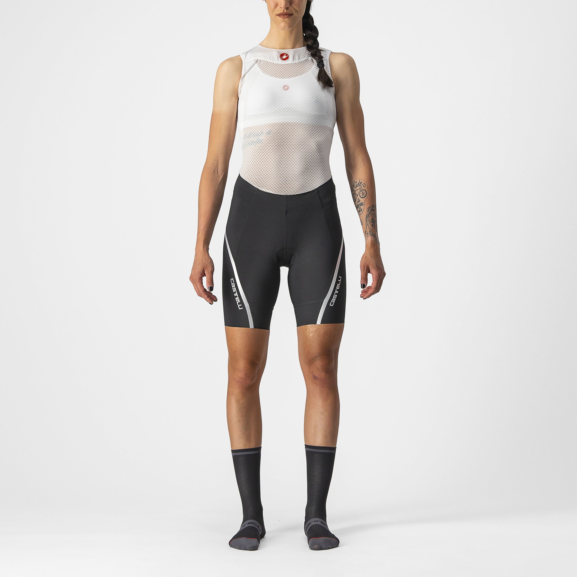 Castelli Castelli - pantaloni ciclism scurti - Velocissima 3 Short - negru | argintiu