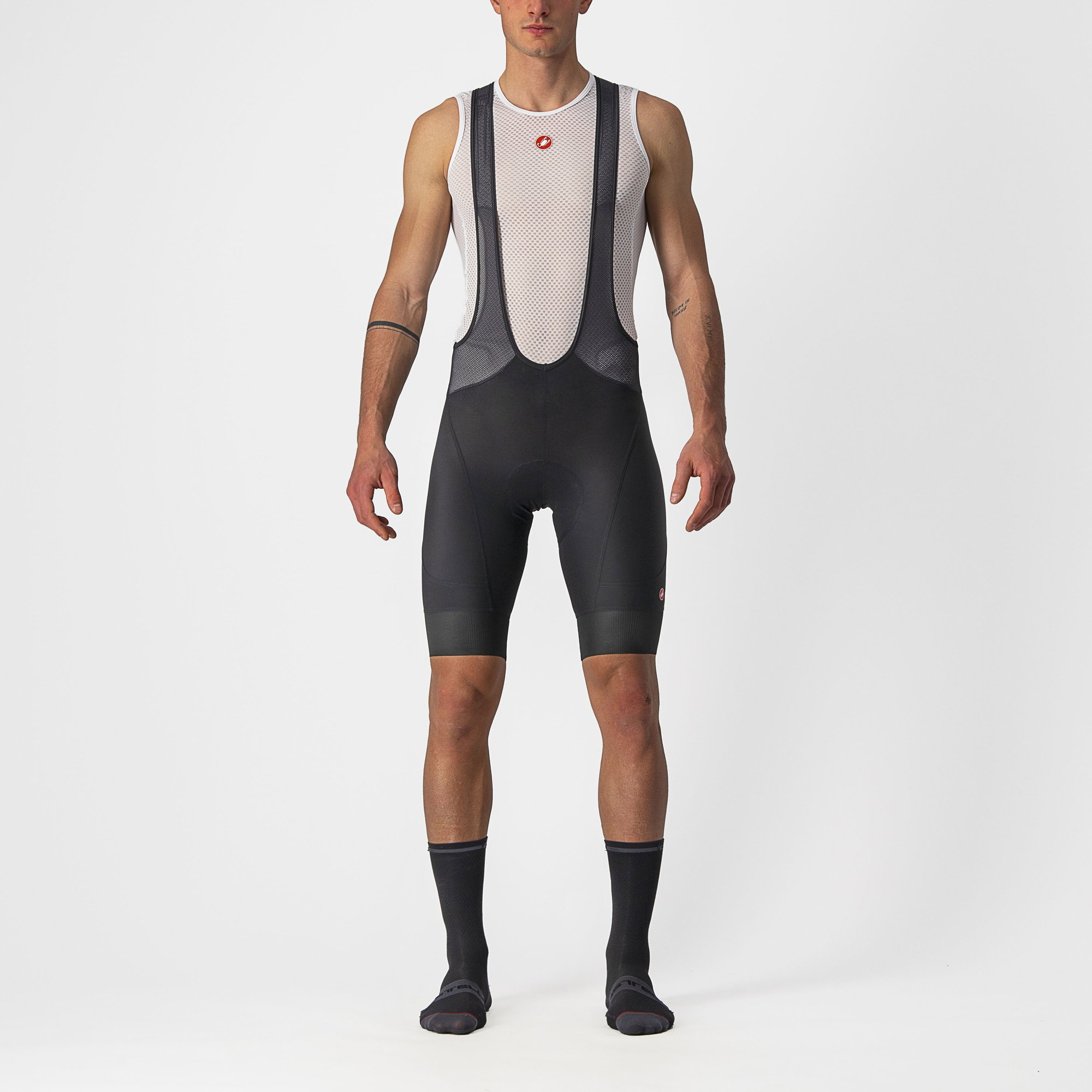 Castelli Castelli - pantaloni ciclism scurti cu bretele - Endurance 3 Bibshort - 15-35 gr C - negru