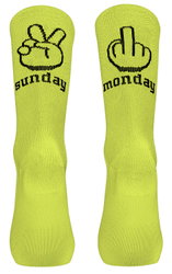 Northwave - sosete ciclism - Sunday Monday Sock - Yellow Fluo