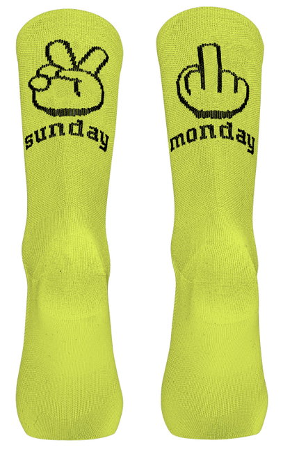 Northwave - sosete ciclism - Sunday Monday Sock - Yellow Fluo