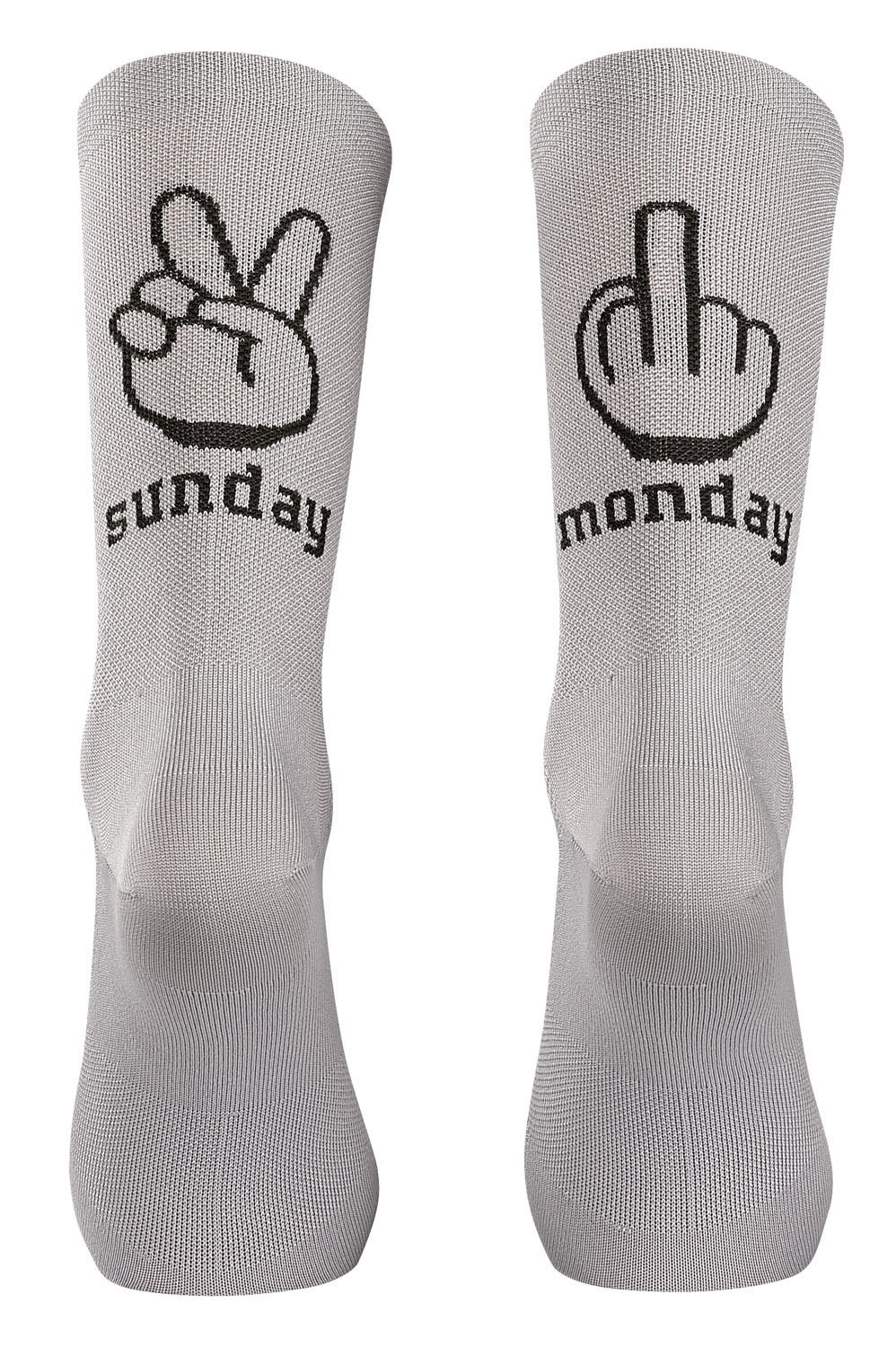 Northwave Northwave - sosete ciclism - Sunday Monday Sock - Light Grey | Forest Green