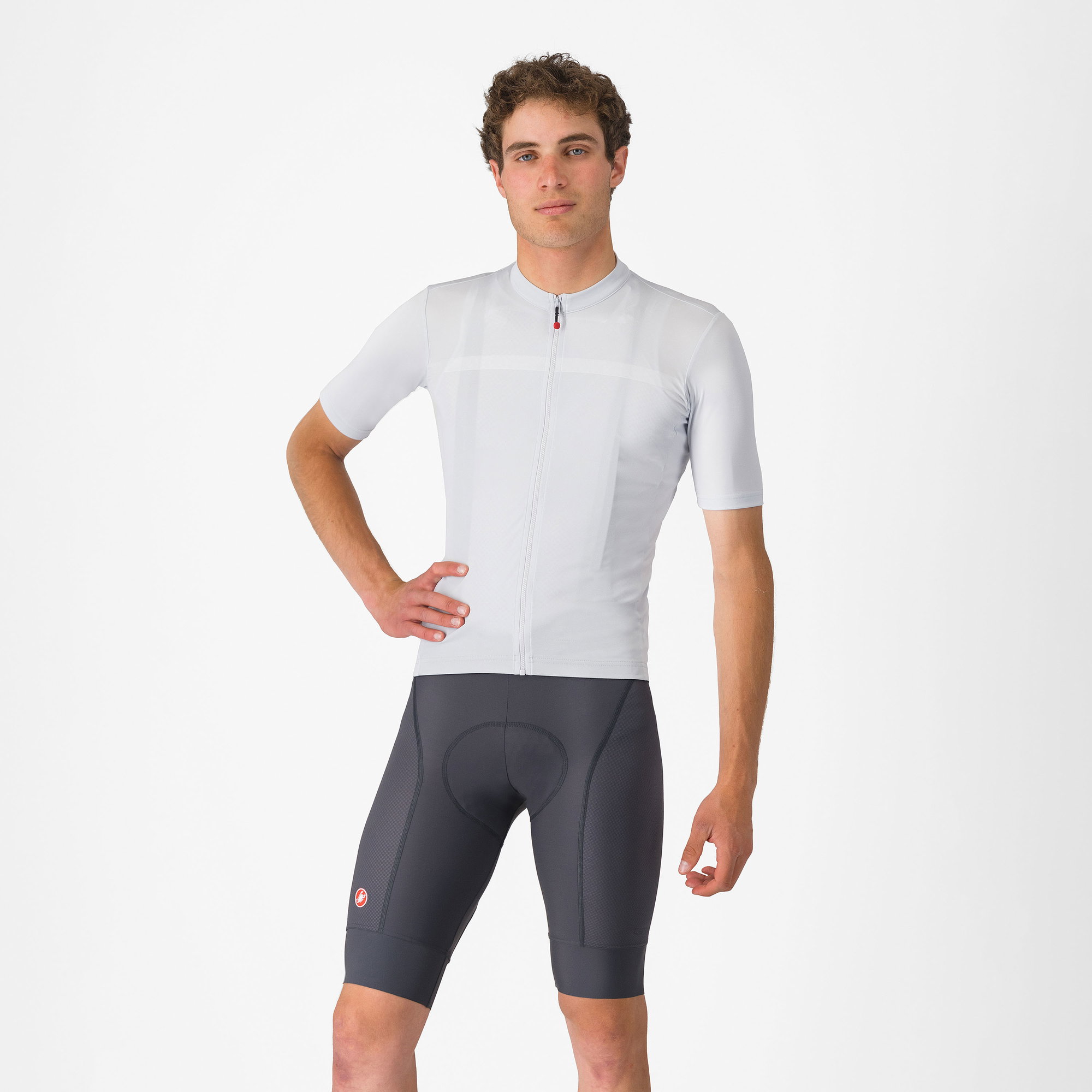 Castelli Castelli - pantaloni ciclism scurti cu bretele - Competizione 2 Bibshort - 15-35 gr C - gri inchis