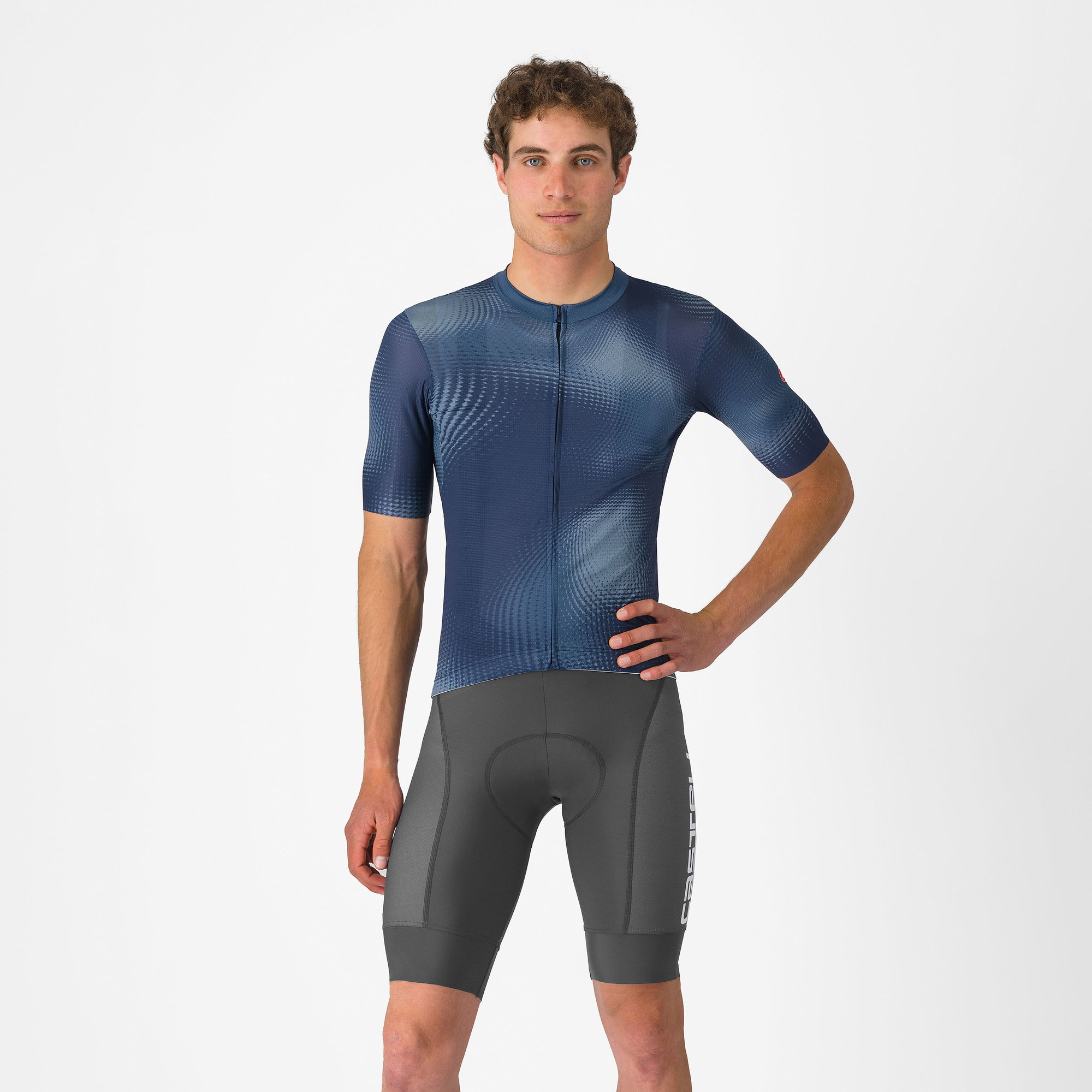 Castelli Castelli - pantaloni ciclism scurti cu bretele - Competizione 2 Kit Bibshort - 15-35 gr C - gri inchis Smokey