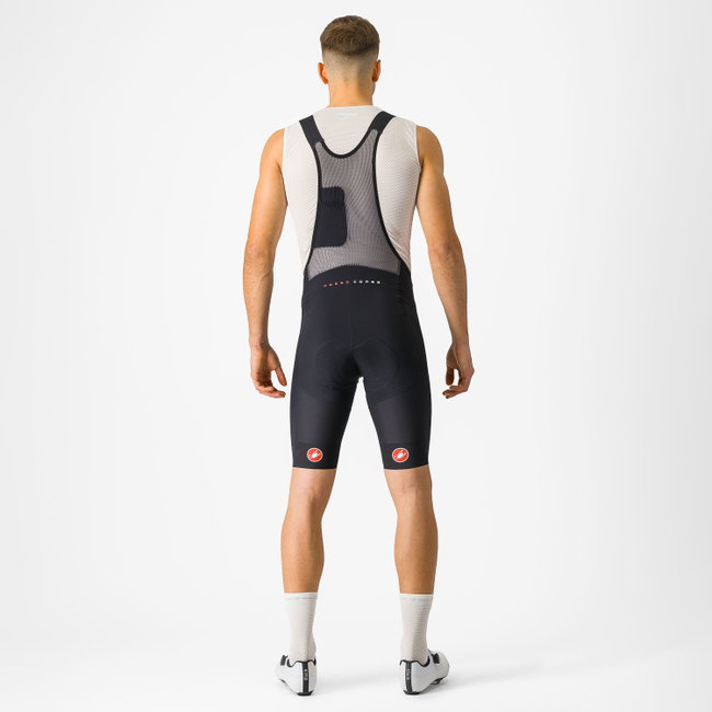 Castelli - pantaloni ciclism scurti cu bretele - Superleggera Bibshort - 20-40 gr C - negru