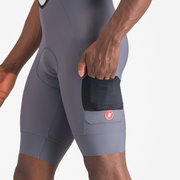 Castelli - pantaloni ciclism scurti cu bretele - Unlimited Cargo Bibshort - 15-35 gr C - gri inchis Smokey