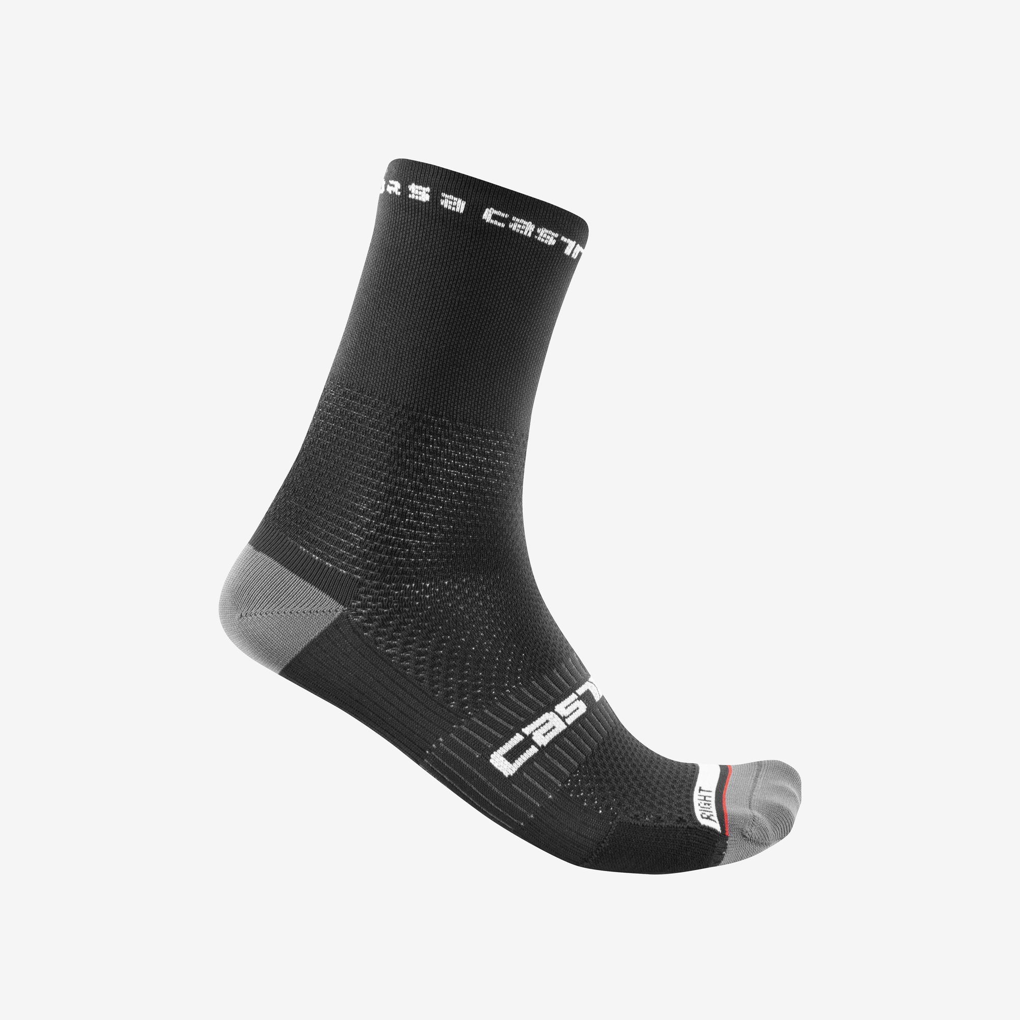 Castelli Castelli - sosete ciclism - Rosso Corsa Pro 15 Sock - negru