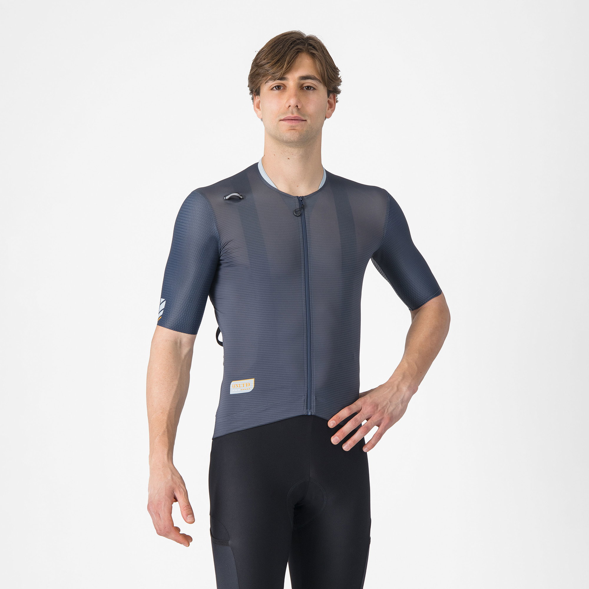 Castelli Castelli - tricou ciclism maneca scurta race fit - Unlimited Pro Jersey - 18-35 gr C - albastru | portocaliu