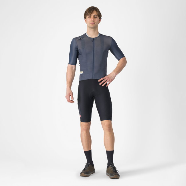 Castelli - tricou ciclism maneca scurta race fit - Unlimited Pro Jersey - 18-35 gr C - albastru | portocaliu