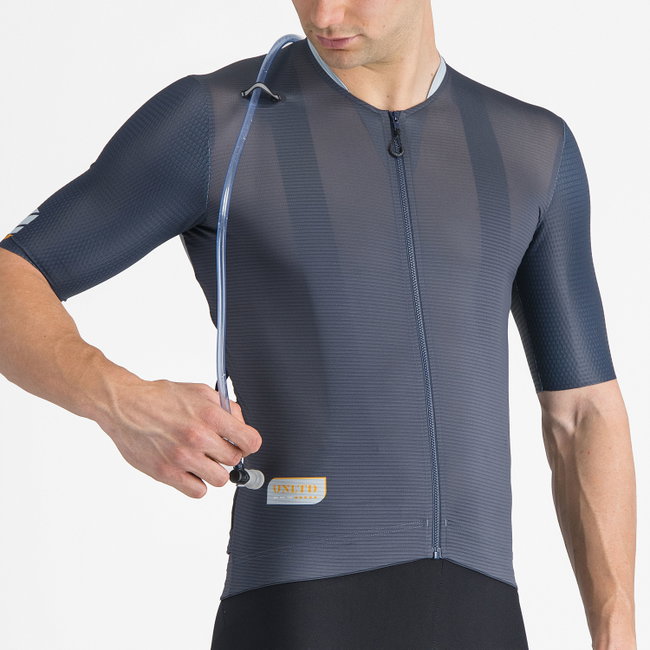 Castelli - tricou ciclism maneca scurta race fit - Unlimited Pro Jersey - 18-35 gr C - albastru | portocaliu