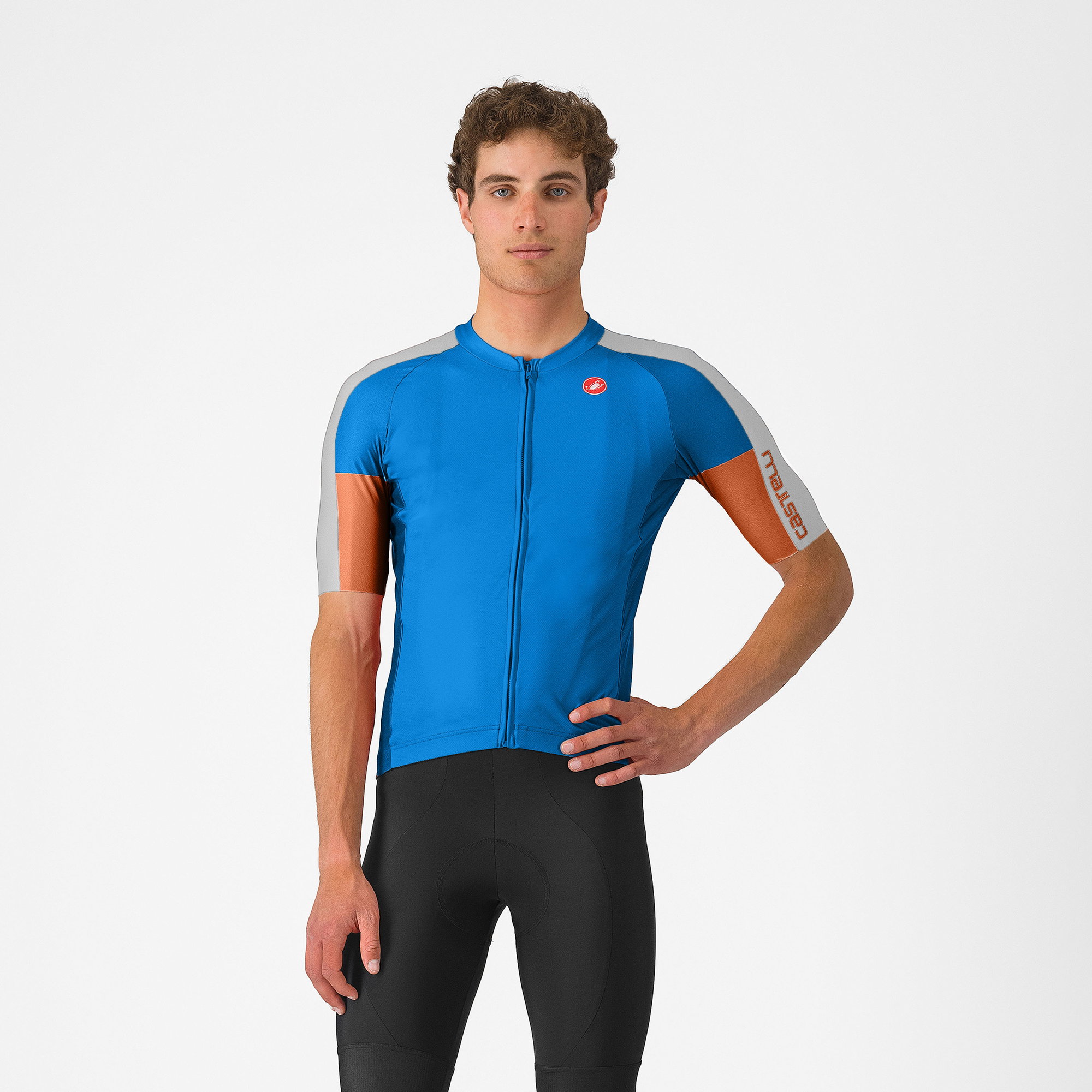 Castelli Castelli - tricou ciclism maneca scurta regular fit - Entrata 6 Jersey - albastru | argintiu
