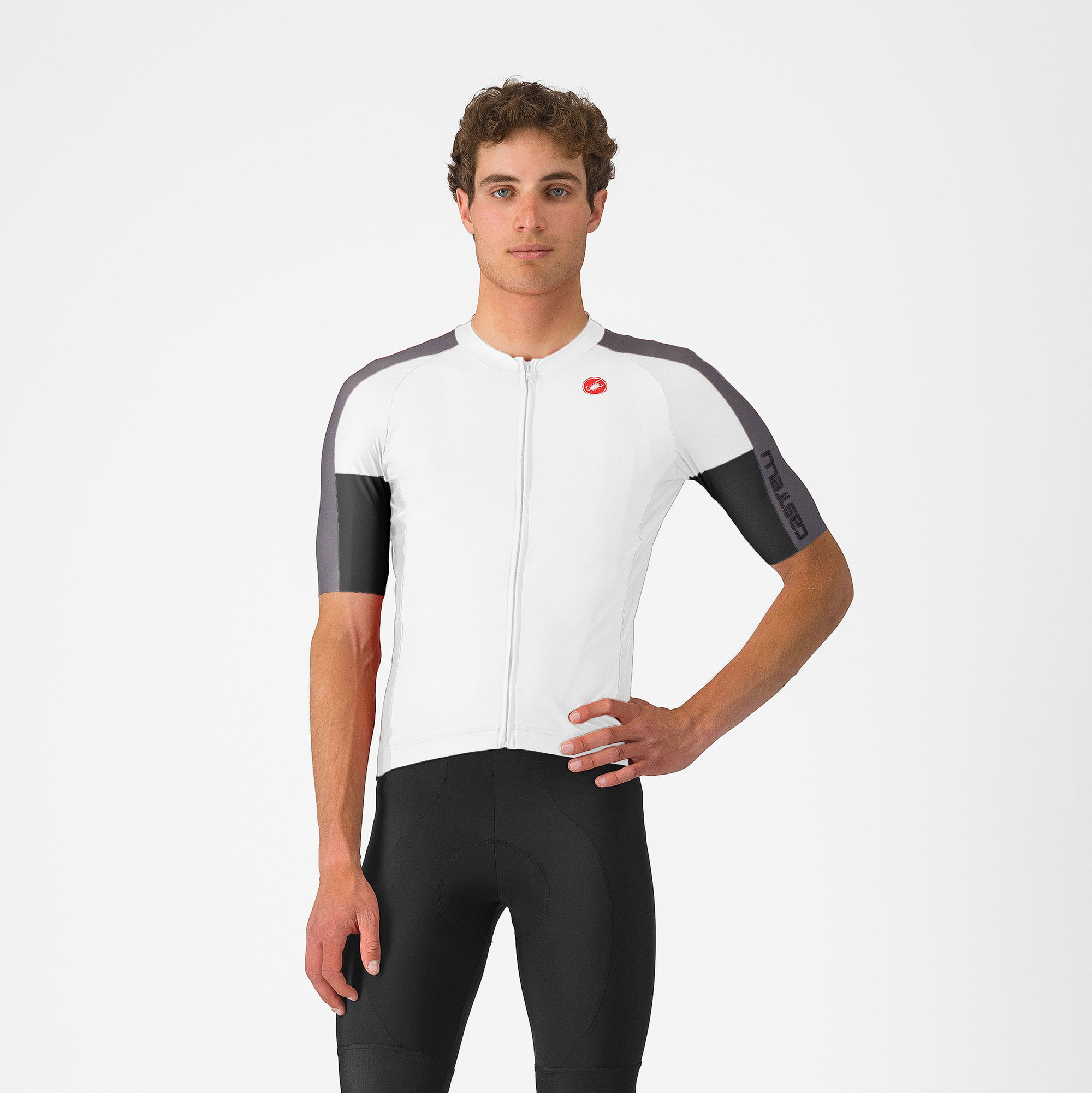 Castelli Castelli - tricou ciclism maneca scurta regular fit - Entrata 6 Jersey - ivoar | gri