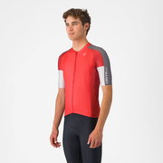 Castelli - tricou ciclism maneca scurta regular fit - Entrata 6 Jersey - rosu | gri