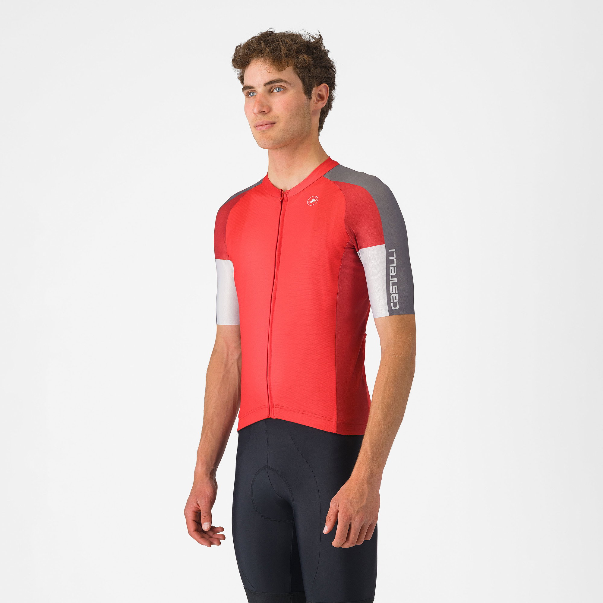 Castelli Castelli - tricou ciclism maneca scurta regular fit - Entrata 6 Jersey - rosu | gri