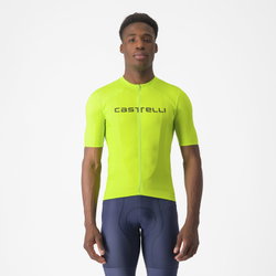Castelli - tricou ciclism maneca scurta regular fit - Prologo Lite Jersey - 16-38 gr C - verde lime | verde inchis