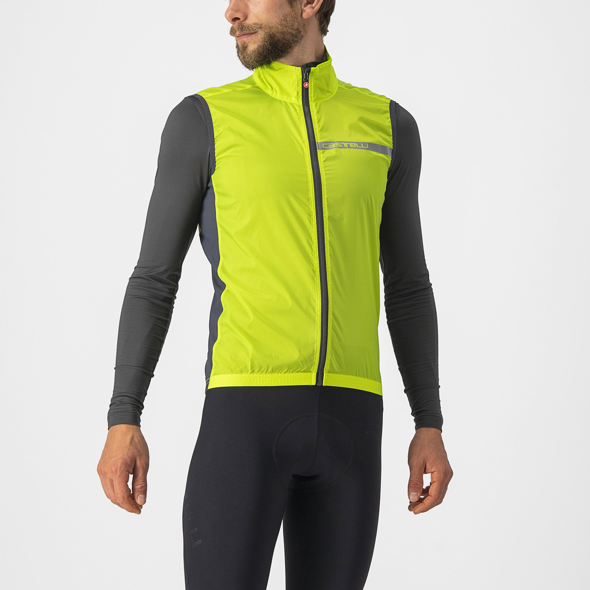 Castelli Castelli - vesta ciclism - Squadra Stretch Vest - lime | gri inchis