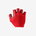 Castelli - manusi ciclism degete scurte - Espresso Glove - rosu aprins