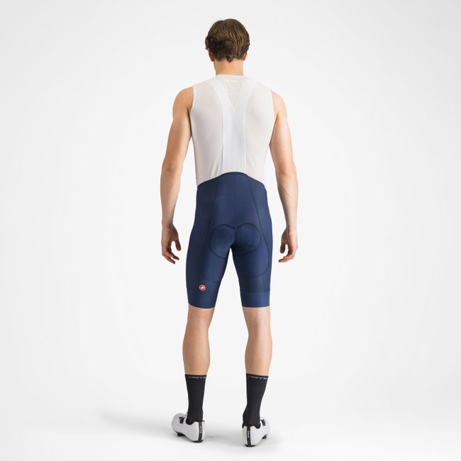Castelli - pantaloni ciclism scurti cu bretele - A/C Bibshort - 22-40 gr C - albastru belgian