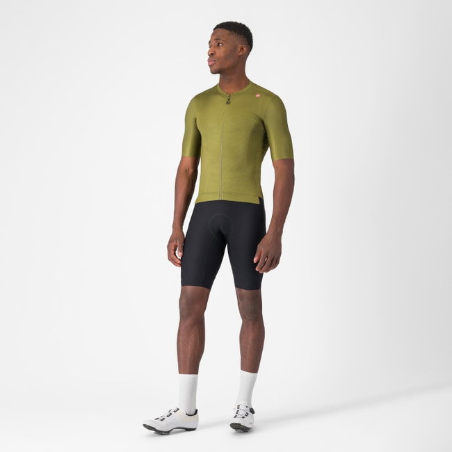 Castelli - pantaloni ciclism scurti cu bretele - Espresso Bibshort - 15-35 gr C - negru