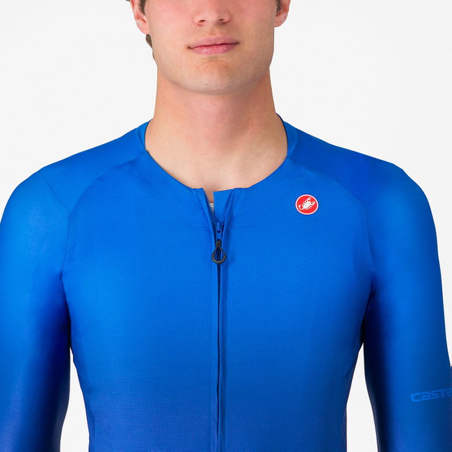 Castelli - tricou ciclism maneca lunga tailored fit cu protectie solara - Upf Long Sleeve Jersey - albastru azzurro
