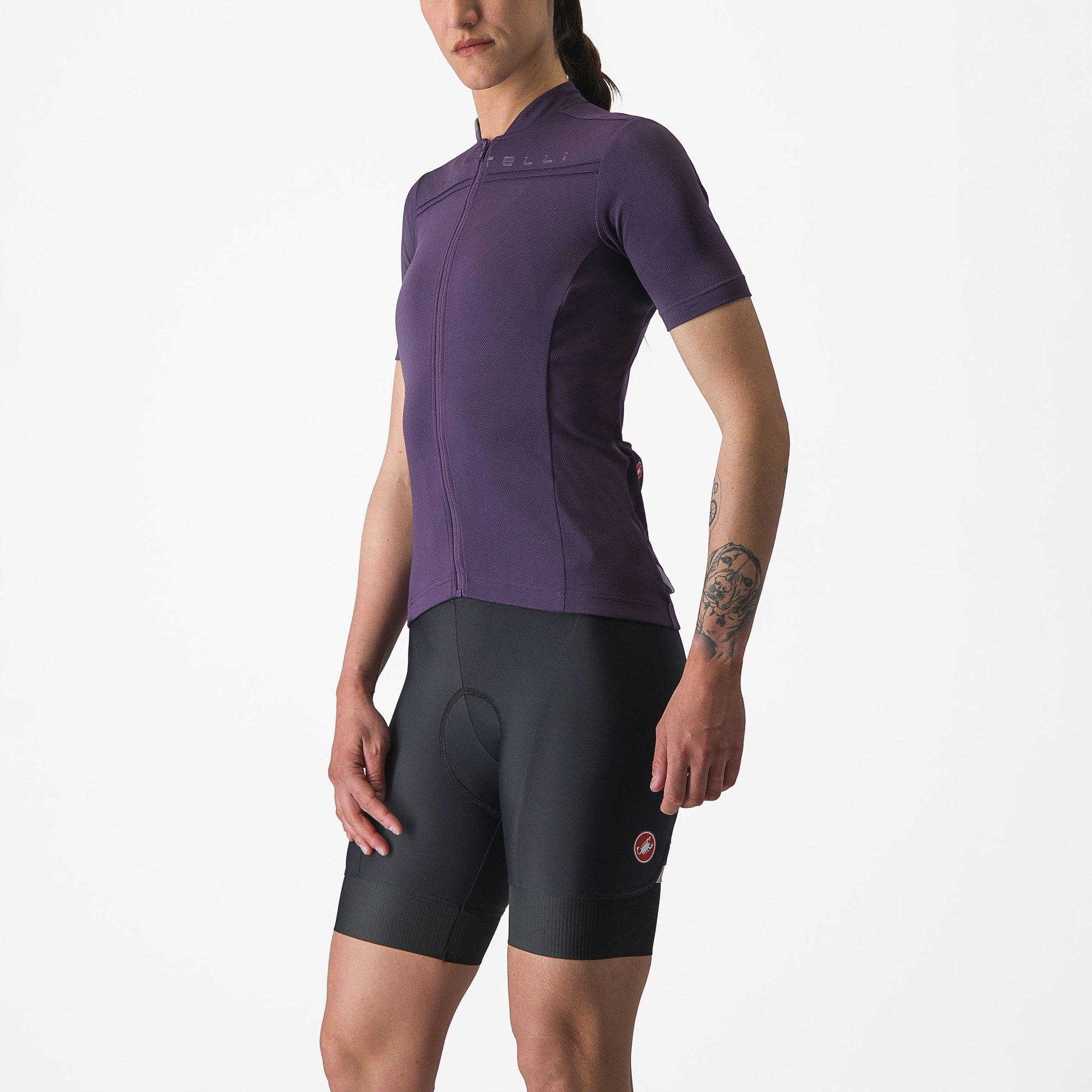 Bicycle Jerseys Castelli - tricou ciclism maneca scurta regular fit - Anima 4 W Jersey - 18-32 gr C - negru night Shade
