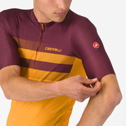 Castelli - tricou ciclism maneca scurta regular fit - Simbolo Jersey - portocaliu | bordo