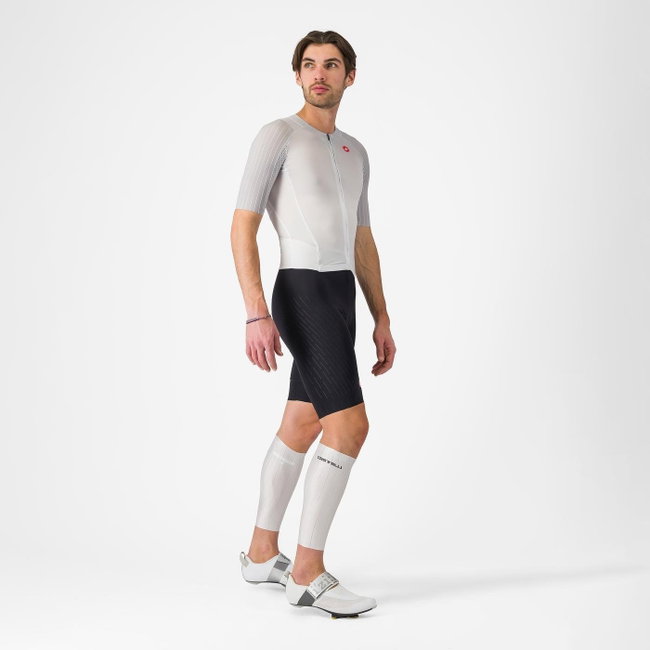 Castelli - costum triatlon cu maneca scurta - Free Sanremo 3 Suit Short Sleeve - alb | negru