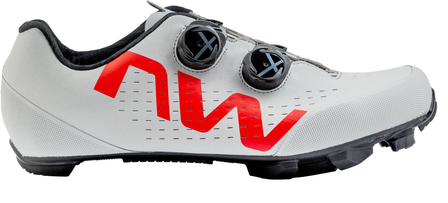Cycling Apparel & Accessories Northwave - pantofi ciclism MTB XC - Rebel 3 - Light Grey | Red Fluo
