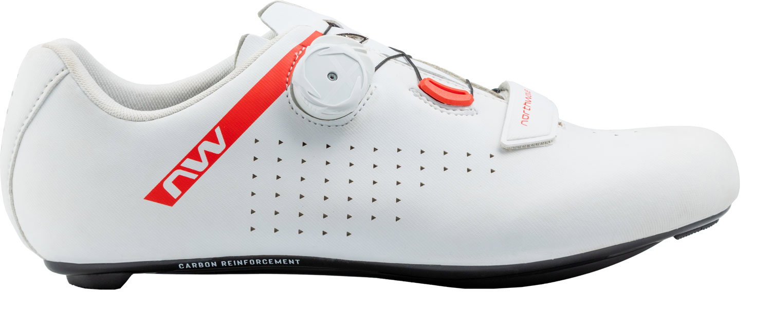 Cycling Apparel & Accessories Northwave - pantofi ciclism sosea - Core Plus 2 - White | Red Fluo