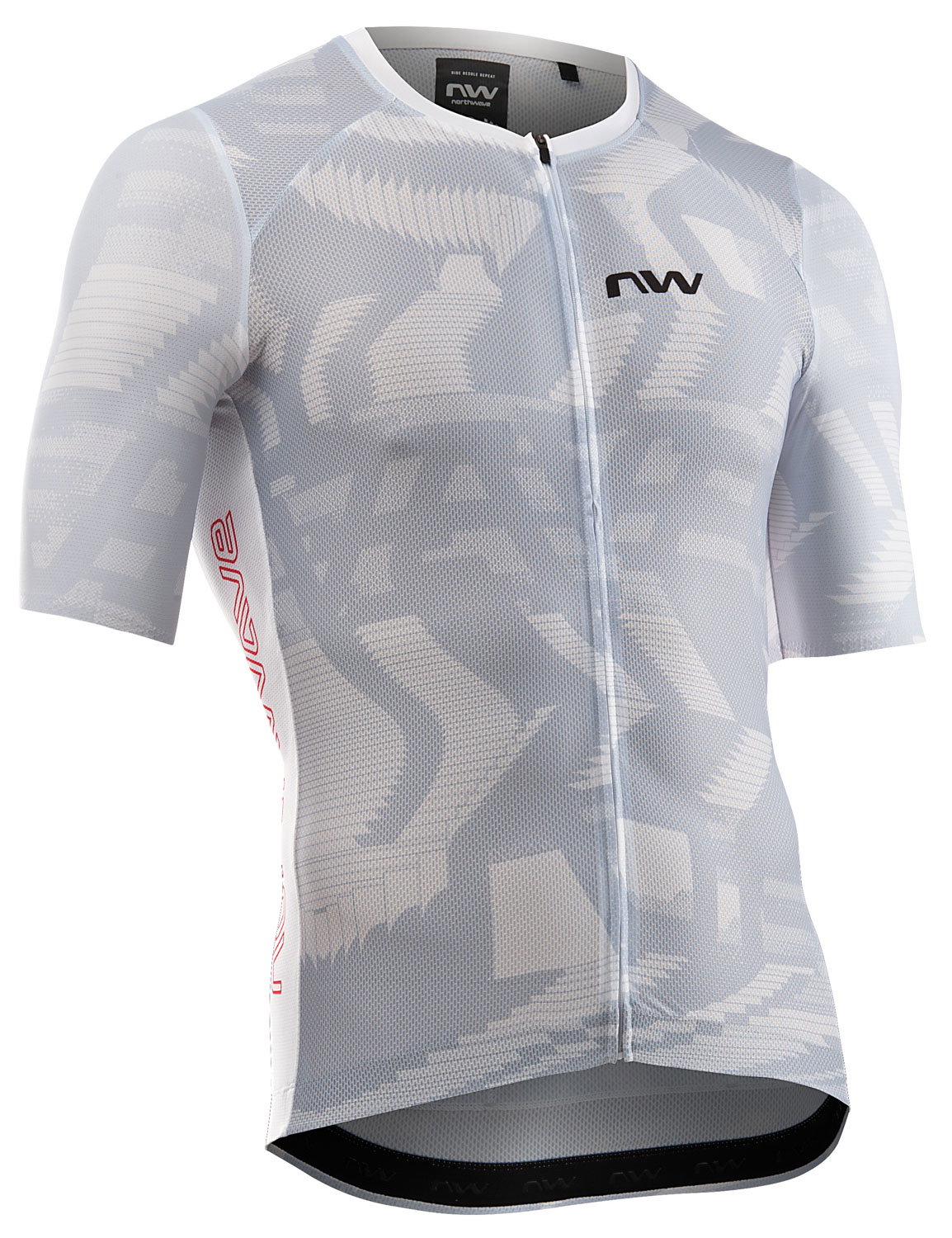 Bicycle Jerseys Northwave - tricou ciclism maneca scurta - Blade AIR Jersey Short Sleeve - Light Grey | Radiant Red
