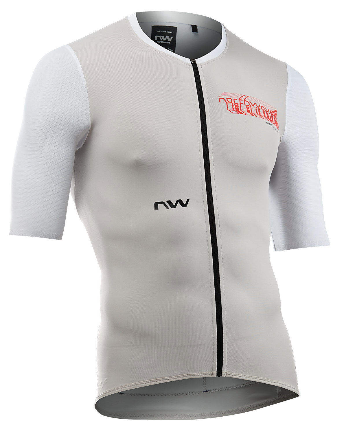 Bicycle Jerseys Northwave - tricou ciclism maneca scurta - Essence EVO Jersey Short Sleeve - Light Grey | White