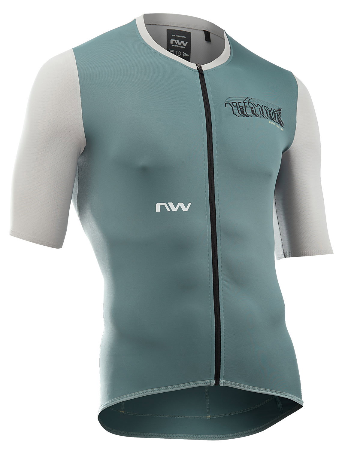 Bicycle Jerseys Northwave - tricou ciclism maneca scurta - Essence EVO Jersey Short Sleeve - Sage | Light Grey