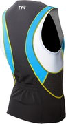 Men Competitor Singlet TYR negru-albastru-galben