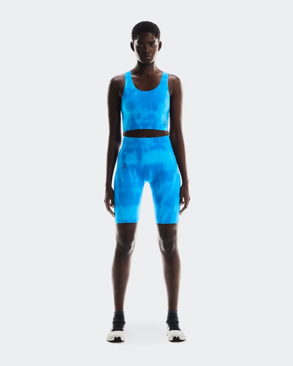 On On - colanti - Studio Tights Short - albastru Malibu
