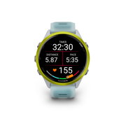 Garmin Forerunner 570 - 47mm - ceas multisport cu GPS si AMOLED - alb Amp Yellow Aluminium with Translucent Whitestone | Turquoise Band