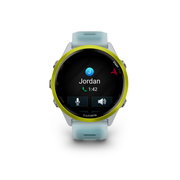 Garmin Forerunner 570 - 47mm - ceas multisport cu GPS si AMOLED - alb Amp Yellow Aluminium with Translucent Whitestone | Turquoise Band