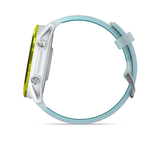 Garmin Forerunner 570 - 47mm - ceas multisport cu GPS si AMOLED - alb Amp Yellow Aluminium with Translucent Whitestone | Turquoise Band