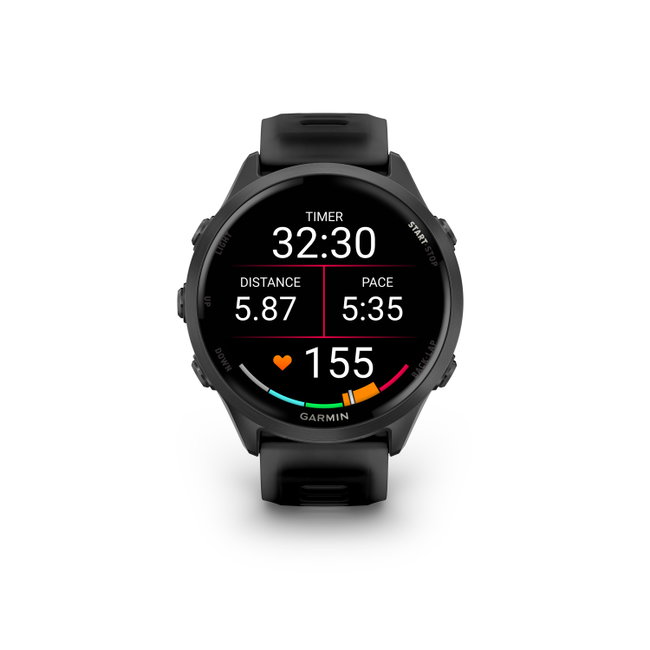 Garmin Forerunner 570 - 47mm - ceas multisport cu GPS si AMOLED - negru Slate Gray Aluminium with Translucent Black | Black Band