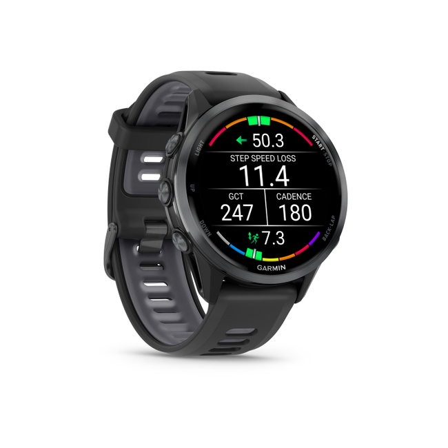 Garmin Forerunner 970 AMOLED Titan Carbon DLC Sapphire - Smartwatch multisport negru