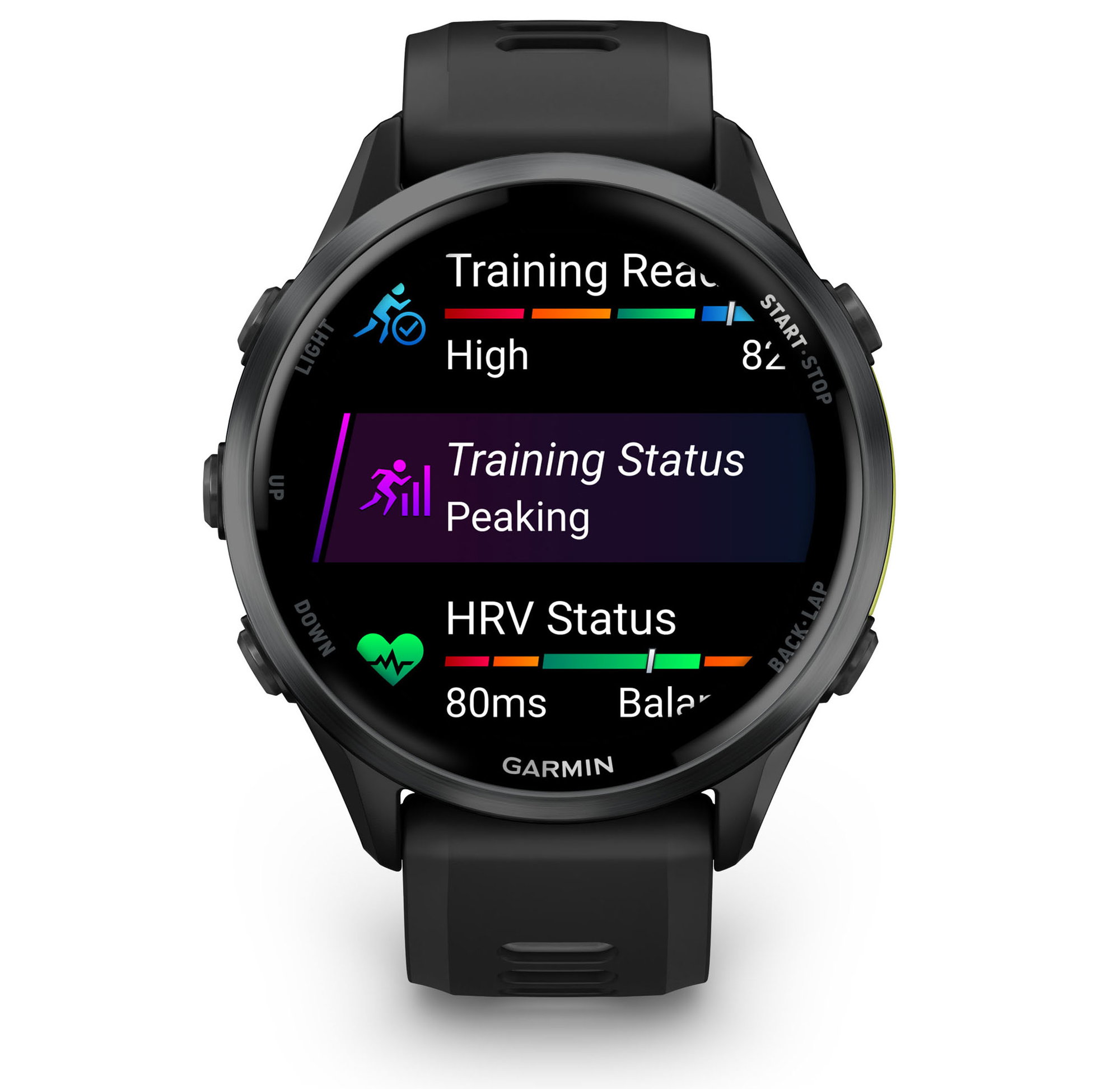 etichete autocolante Garmin Forerunner 970 AMOLED Titan Carbon DLC Sapphire - Smartwatch multisport negru