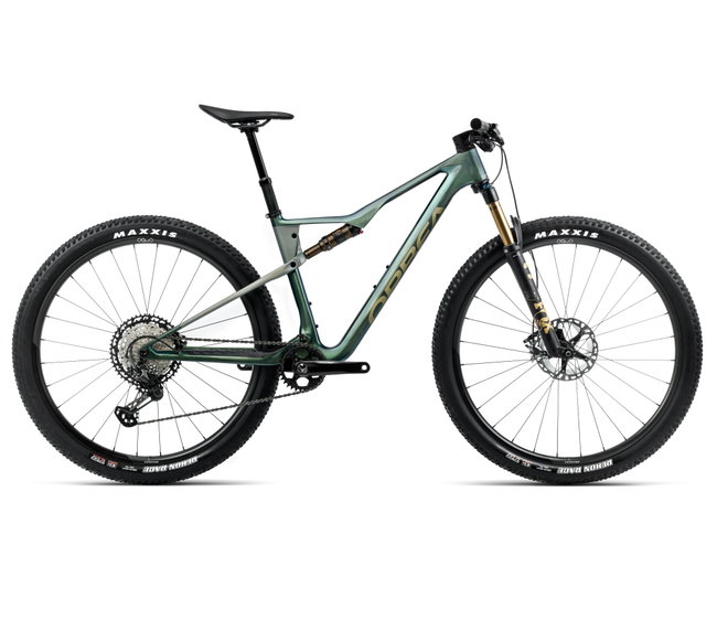 Bicicletă MTB XC full suspension Orbea OIZ M10 - Seaweed Carbon View (Gloss) | Spaceship Green (Matt)